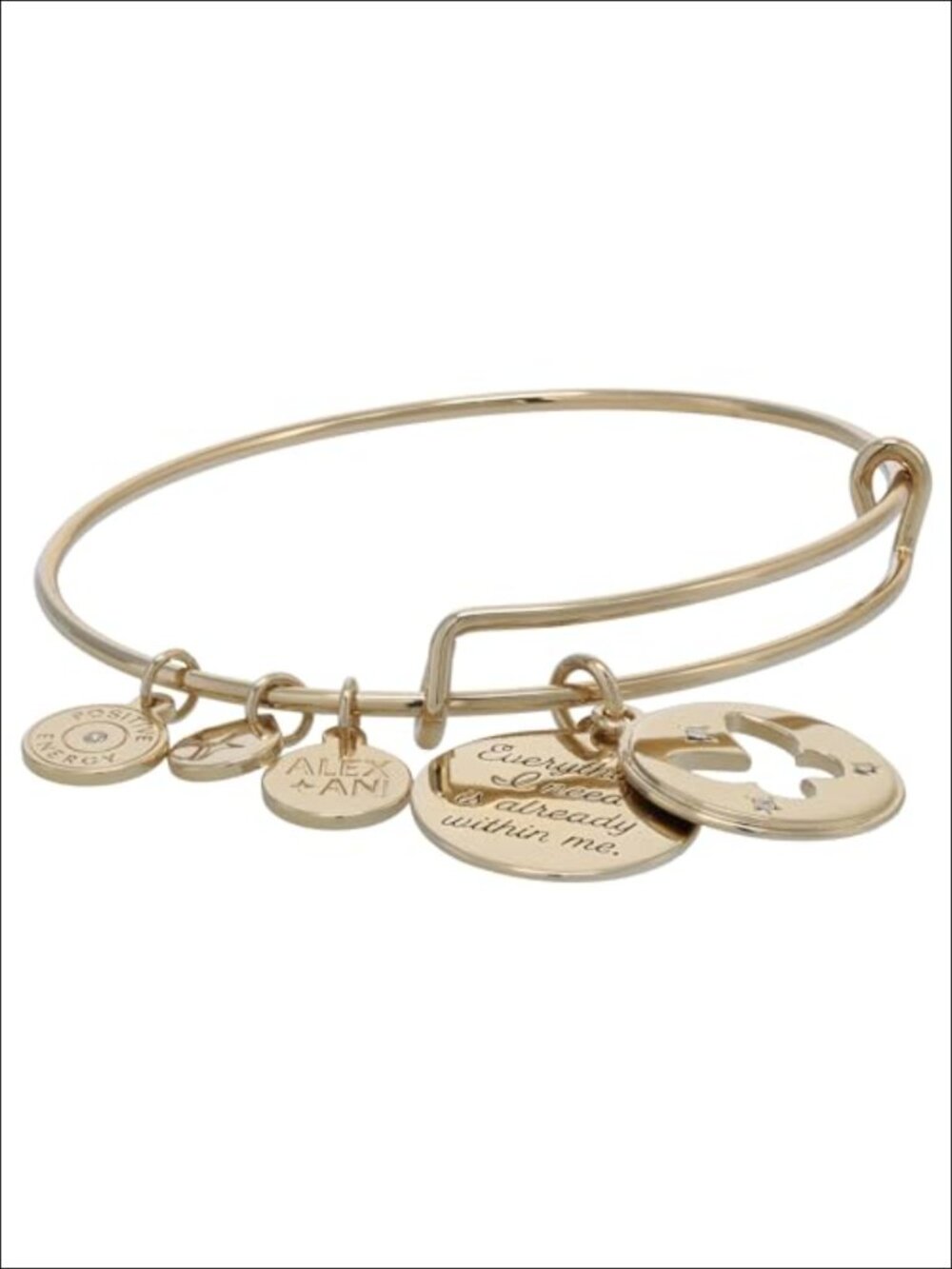 Expandable Butterfly Affirmation Bangle Bracelet - Adjustable 2-3.5"